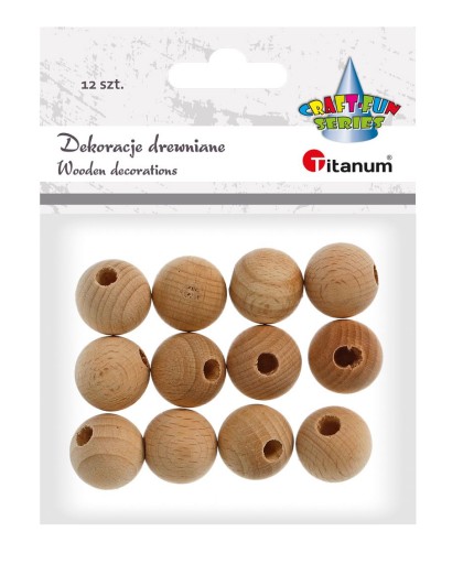 Намистини дерев'яні 12 шт