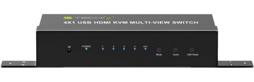 Techly Przełącznik KVM HDMI/USB 4x1 MultiViewer 4w1 FullHD 1080p