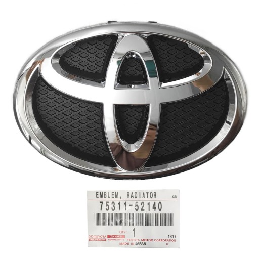 75311-52140 - ЭМБЛЕМА ЗНАЧОК КАПОТА TOYOTA YARIS 06-ОРИГИНАЛ
