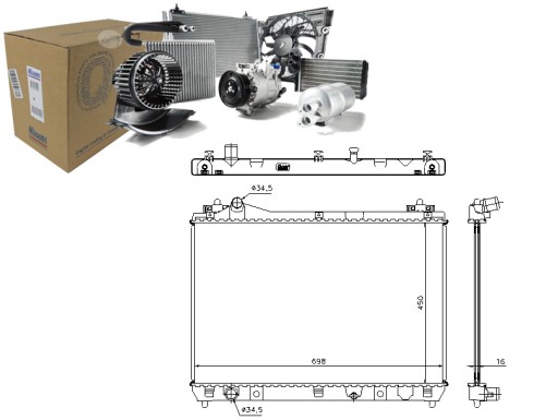 NIS64200/RS7 - РАДИАТОР ДВИГАТЕЛЯ NISSENS NIS, 64200