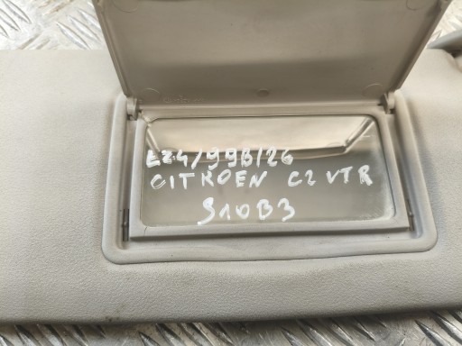 cover PRZECIWSLONECZNA visor right CITROEN C2 VTR