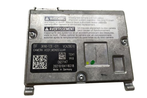 Передняя камера honda 36160tzbg11 1.5l 2021 г.