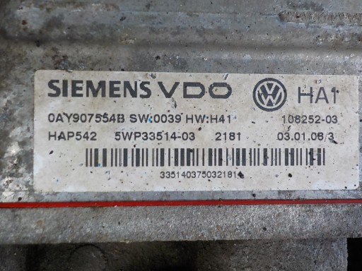 VOLKSWAGEN TIGUAN 2.0 TDI ORG diff differential 0AY525554 0AY907554B LGX
