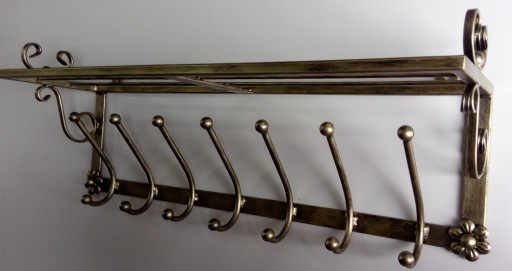 Wieszak z półką 80 cm. METALOPLASTYKA.