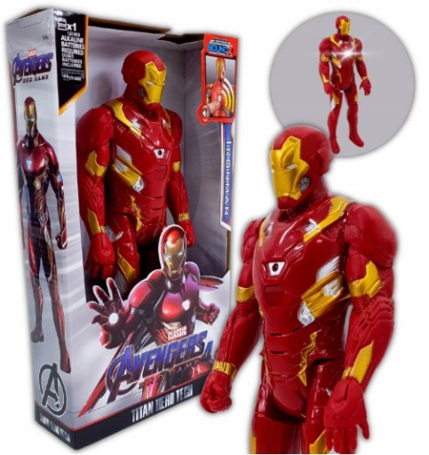 IRON MAN FIGURKA INTERAKTYWNA SWIECI AVENGERS 30cm