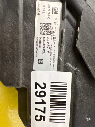 light right front Opel Astra 5 V K 15- Full Led 39228715