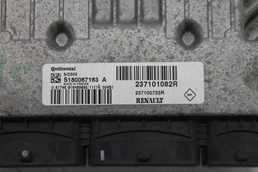 computer Motore 237101082R JUKE F15 1.5 DCI 10