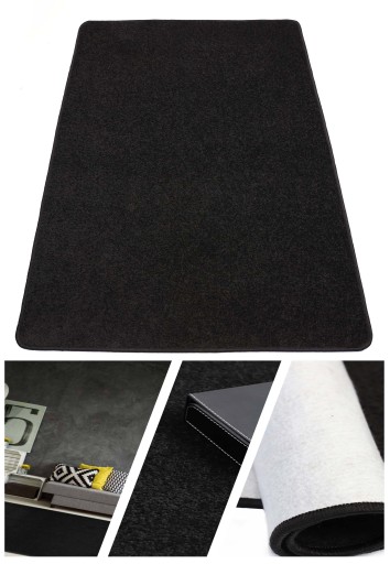 Dywan Czarny Jednokolorowy Na Wymiar Do Salonu Diamond 150x150cm