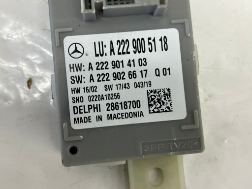 MERCEDES W205 modulo Centralina luci A2229005118