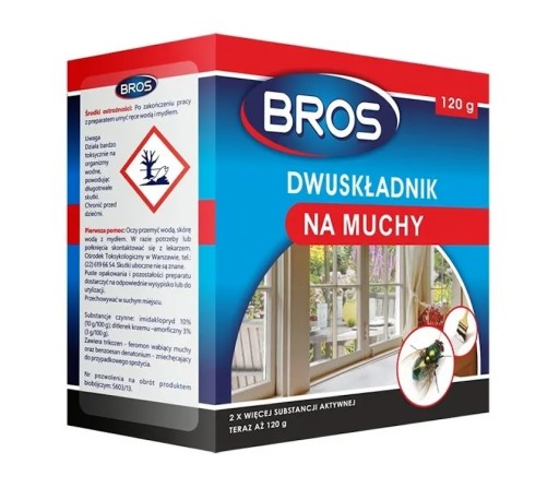 BROS PRÍPRAVOK DVOJZLOŽKA NA MUCHY