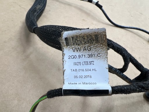 Seat Arona svazek kablovacka sedačka pravá 2G0971391C