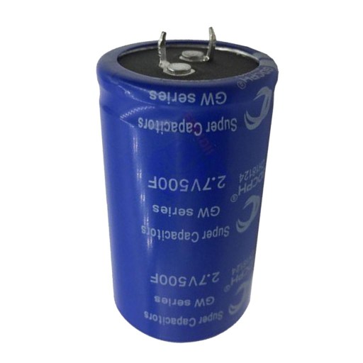 Niebieski kondensator Super Farad 2.7V 500F - Sklep, Opinie, Cena w