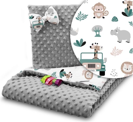 Ковдра Babymam 75 х 100 см відтінки сірий і сріблястий