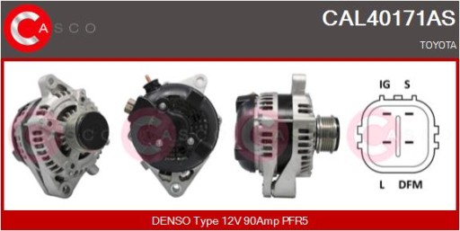 CAS-CAL40171AS-ZS1 - Генератор 12v 90a casco cal40171as