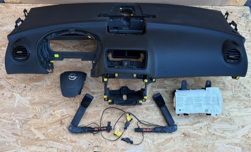 OPEL MERIVA B ПОДУШКА БЕЗОПАСНОСТИ ДОСКА КАБИНА РЕМНИ ОРИГИНАЛ