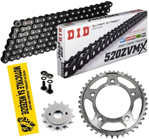 DID520ZVMXBK&BK-114 JTF284.13SC - DID JT DRIVE SET HONDA CRF 450 X 2005-2010 BLACK EDITION