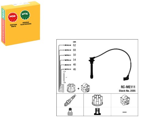 92268949 - Ngk2555 высоковольтные кабели mitsubishi galant vi 2.