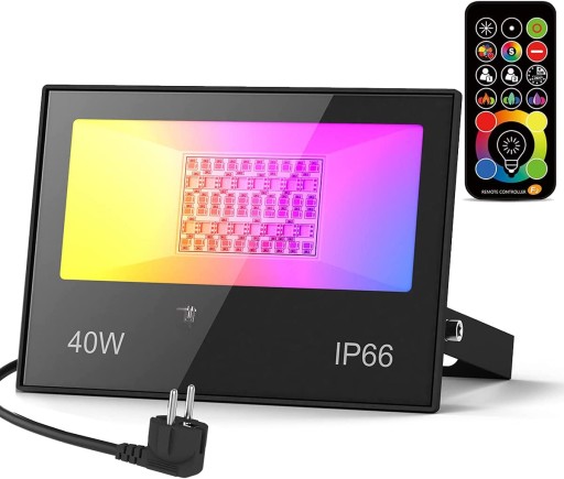 ГАЛОГЕННІ СВІТЛОДІОДНІ RGB 40W 120 КОЛЬОРІВ 5 РЕЖИМІВ ПУЛЬТ ДИСТАНЦІЙНОГО КЕРУВАННЯ