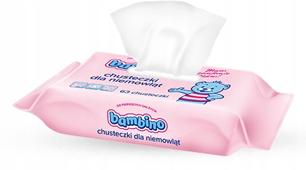 Вологі серветки Bambino Wet Wipes 1 х 63 шт.