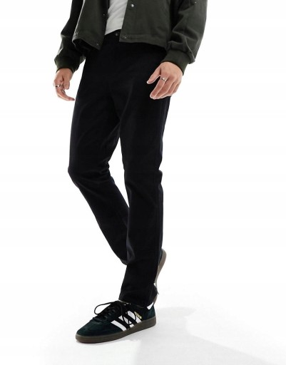 New Look NH8 kkn čierne nohavice chino casual vrecká 30/30
