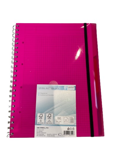 Блокнот A4 United Office Відтінки рожевого
