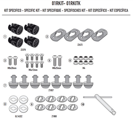 GIVI КОМПЛЕКТ ДЛЯ БІЧНИХ БІКІВ - HONDA