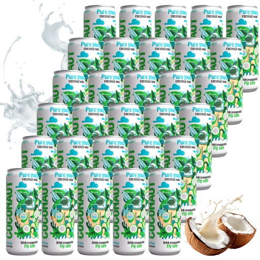 NEPERLIVÁ PŘÍRODNÍ KOKOSOVÁ VODA COCONAUT 320 ML Z MLADÉ KOKOSOVÉ PLECHOVKY