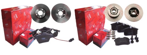Диски колодки TRW передня задня AUDI A4 B5 288/245