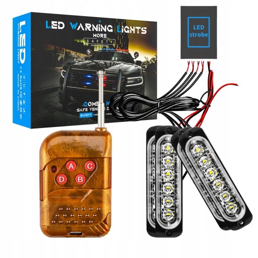 1-4-6LED - Аварийная лампа стробоскоп помощь эвакуатор 4x6 LED