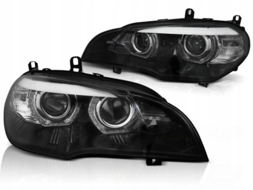 LPBMK0 - ЛАМПИ BMW X5 E70 07-10 AE DRL LED BLACK AFS HID