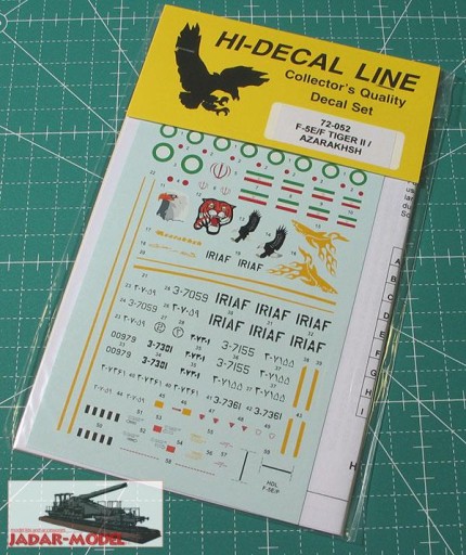 Hi-Decal 72052 1/72 F-5E/F Tiger II / Azarakhsh