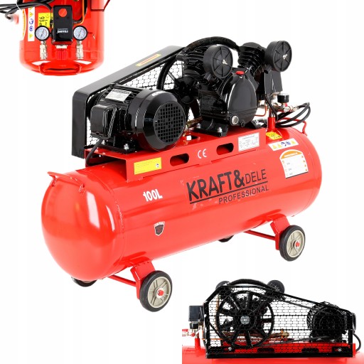 КОМПРЕСОР 100 Л 2 ПОРШНЄВИЙ ПРИВОД РЕМІНЬ КОМПРЕСОР 400 В