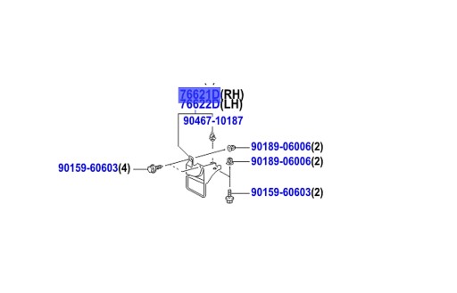 A76603-60110-F0 - LAND CRUISER 120 02-09 БРИЗГОВИК ПЕРЕДНИЙ ПРАВИЙ