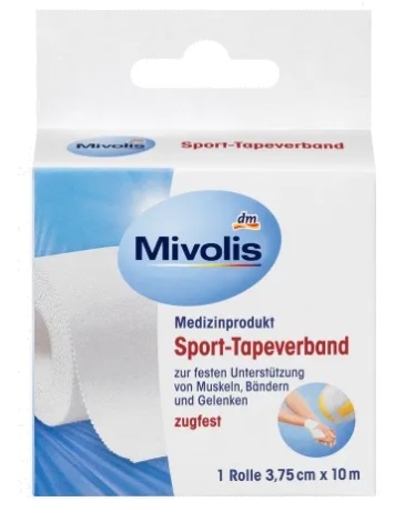 Mivolis Стрічка кінезіологічна 3,75х10 м 1 шт