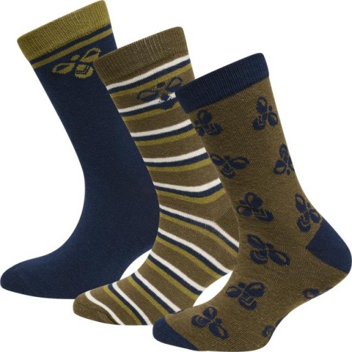 HUMMEL KLASICKÁ PONOŽKY PRINT LOGO 3-PACK QIH HMR__37-40