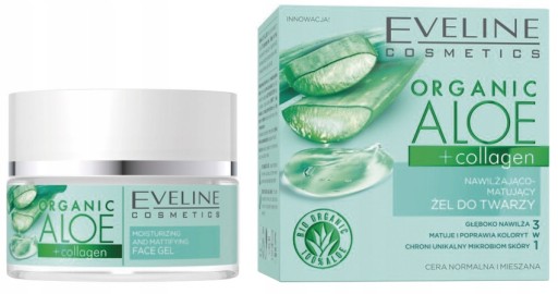 EVELINE BIO ORGANIC Aloe Krém Zmatňujúci gél 50ml.