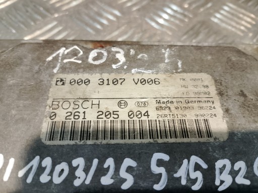 control unit of the engine SMART FORTWO 0.6 B BOSCH 0261205004 0003107V006