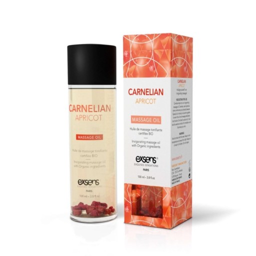 Olejek do masażu - CARNELIAN APRICOT Organic Massage Oil with stones