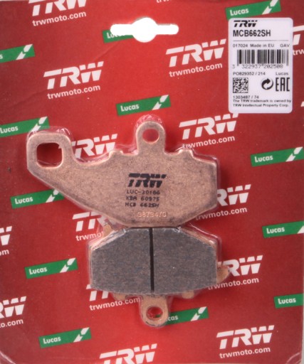 MCB662SH - Колодки TRW KAWASAKI Z1000 10-14 задні
