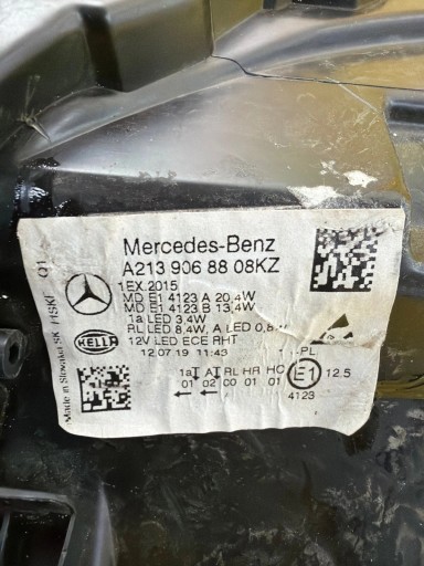 light right Mercedes E-Klasa W213 Full Led Performance A2139068808