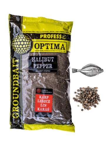 Прикормка Profess Optima 1кг ПАЛТУС І ПЕРЕЦЬ