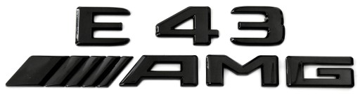 E43AMGBL - Mercedes E43 AMG емблема значок напис Чорний