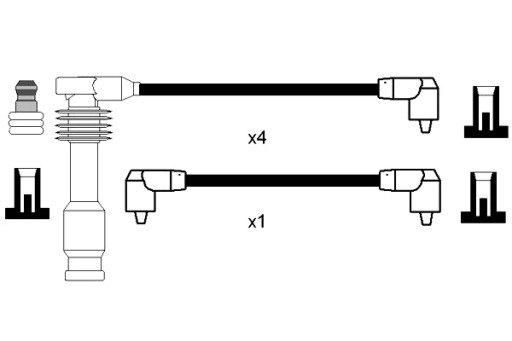 RC-OP203 - Комплект проводів запалювання ngk opel kadett e 2.0 12.87-08.91