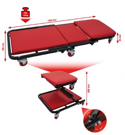 КУШЕТКА ДЛЯ МАСТЕРСКОЙ С ОТКИДНЫМ СИДЕНЬЕМ