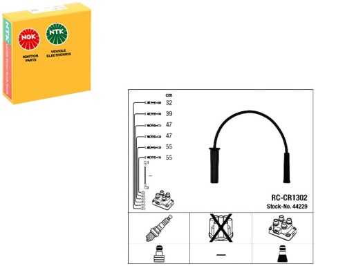 NGK44229/RS7 - Кабели зажигания chrysler voyager 3.3 ngk