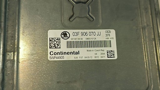 Ordinateur Moteur ECU 03F906070JJ 1.2 TSI 104 KM SKODA YETI