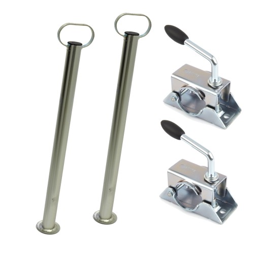 40113 - 2X фиксированная ножка прицепа 60 см с крышкой kpl