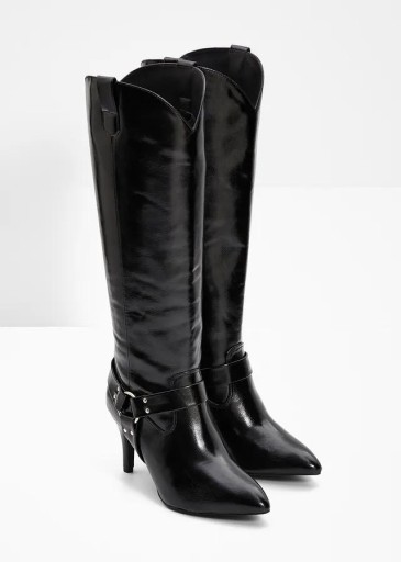 KOZAKI DO KOLAN NA SZPILCE 41 • Cena, Opinie • Kozaki 17944902535