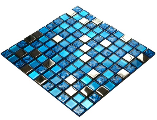 Sklenená mozaika modrá BLUE MAGIC, plytká