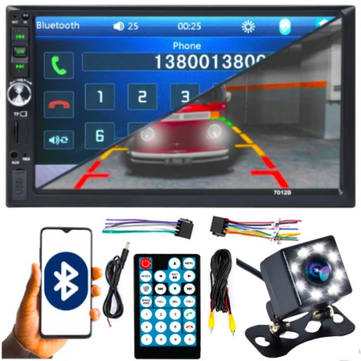 Автомобільний радіоприймач BLUETOOTH 2DIN 7дюймов USB веб-камера